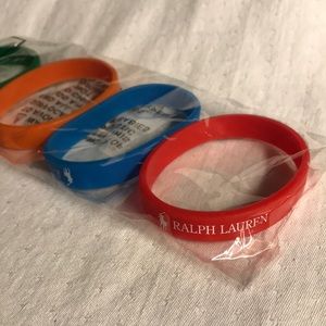 COPY - Ralph Lauren 4 Pack Rubber Wristband/Bracelets. New in sealed package.